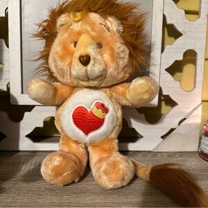 Vtg 1984 CARE BEAR Cousins BRAVE HEART Lion Plush 13" Kenner American Greetings